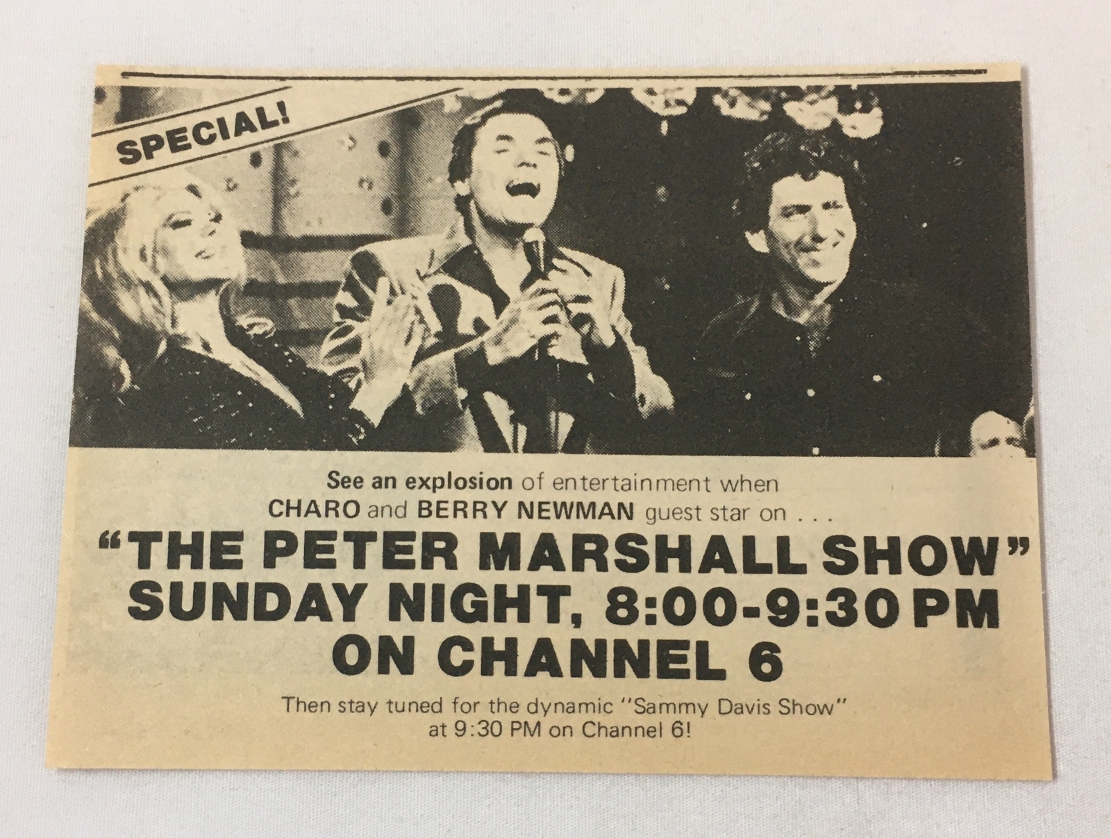 1976-channel-6-tv-ad-peter-marshall-show-charo-berry-newman-ebay