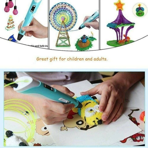 3D Print Drawing Pen Set With 3 Colour PLA Filaments for Kids Birthday XMAS Gift - Picture 16 of 19