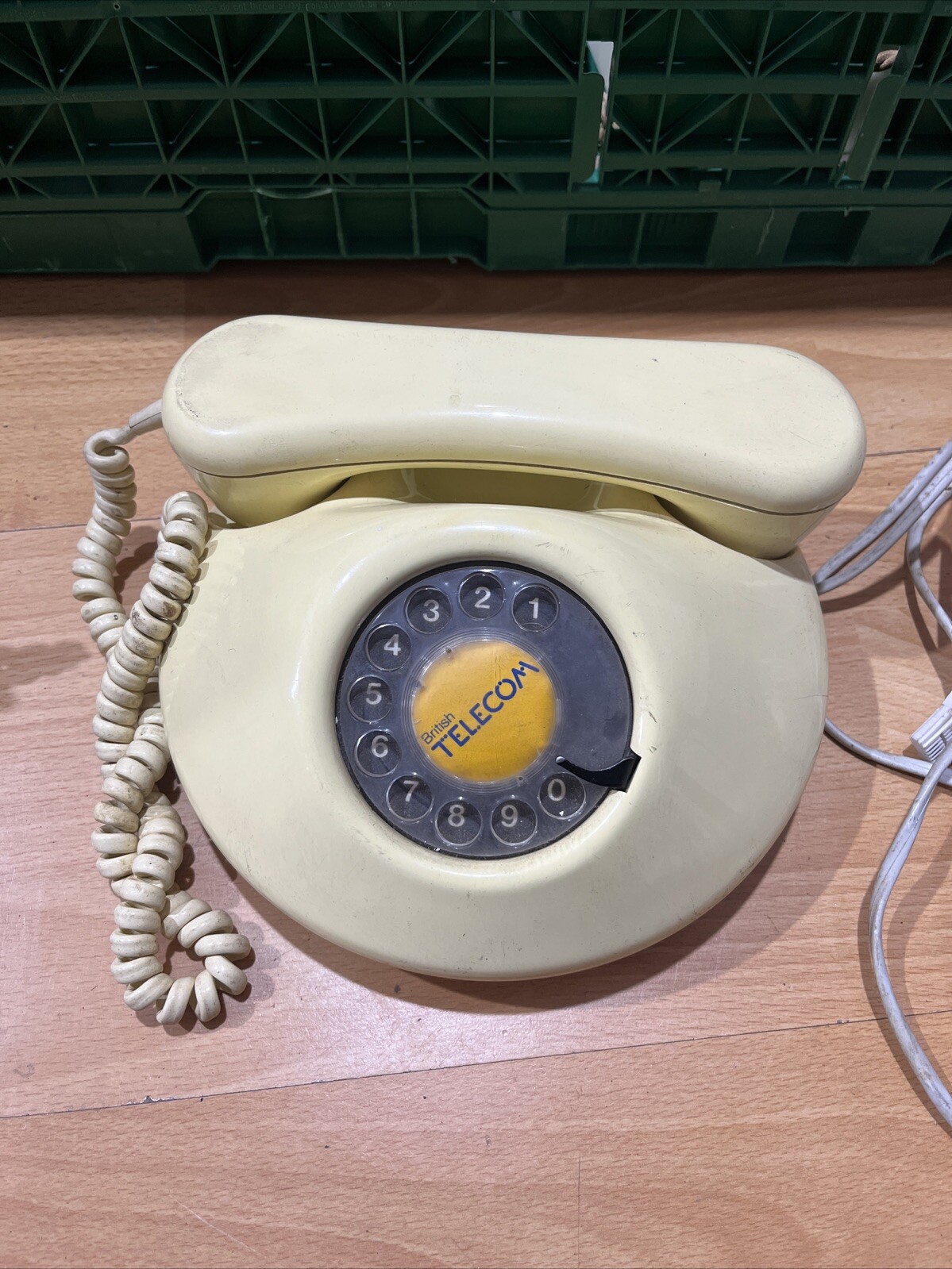 Vintage Retro Telephone GPO Rotary TSR 8008A Dawn Corded 1980s Genuine Cream