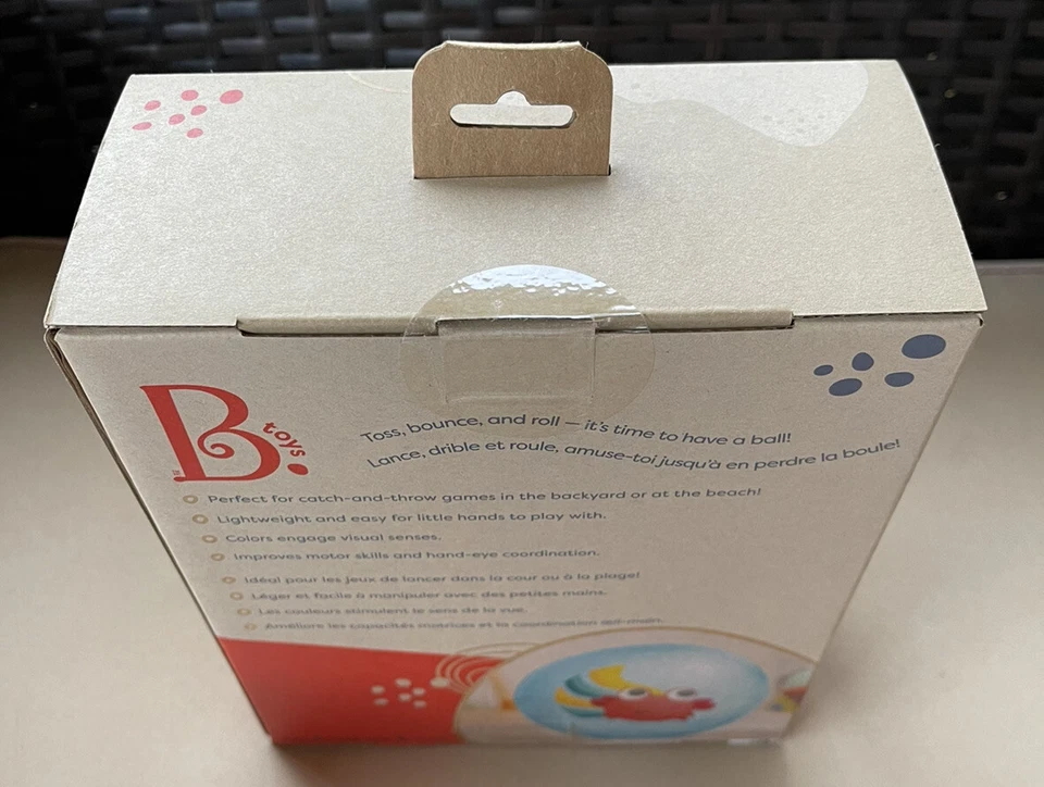 Paquete de 2 bolas hinchables B. Toys para niños bomba de aire de 8,5” incluidas bolas de tiburón y cangrejo Foto 3 de 4