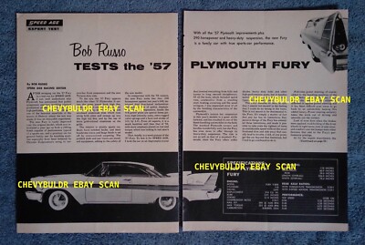 1957 Plymouth Fury & Belvedere 4-Door Sedan Vintage Road Test Info Article