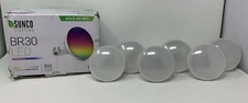 Sunco Lighting WiFi LED Smart Bulb, BR30, 8W, Color Changing - No Hub Req 6 Pack