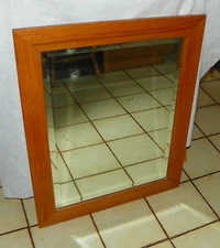 Solid Oak Beveled Mirror  (MIR-16)