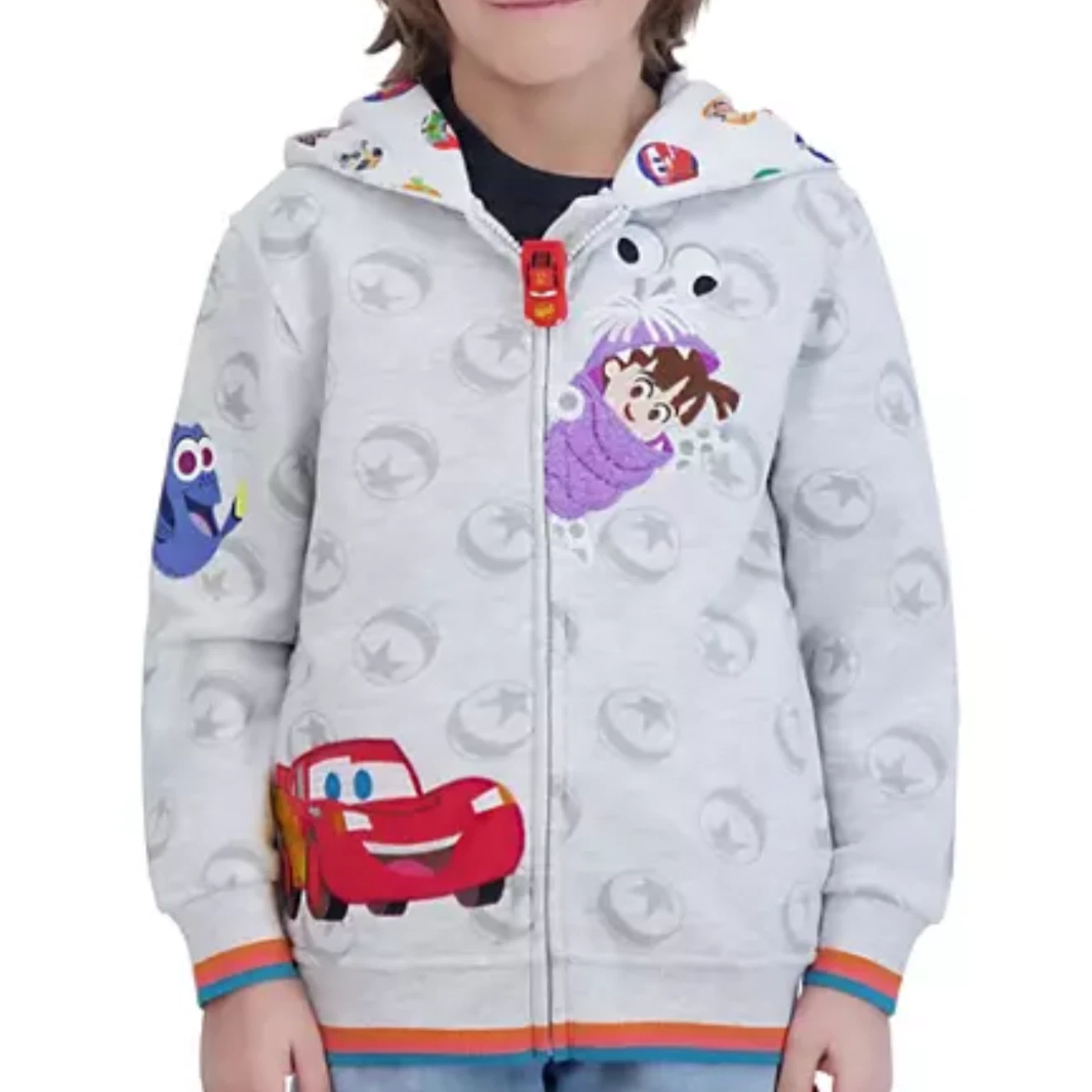 ALEXANDER MCQUEEN Felpa con cappuccio Disney Pixar Toy Story Nemo Cars ricamata 4 5 6 7 8 ragazzi ragazze