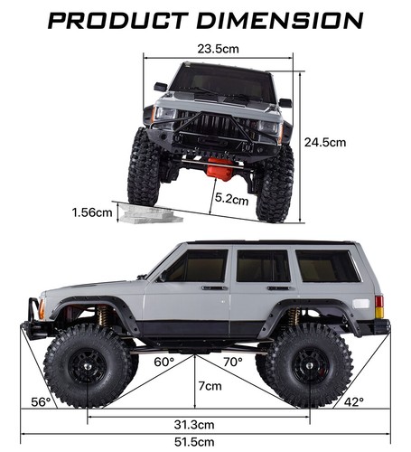 AUSTARHOBBY AX-8509 1/10 Cherokee 4WD 2.4G RC Crawler CAR Climbing Truck Toys - Picture 12 of 30