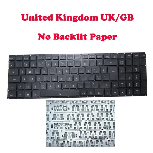 No Backlit UK Keyboard For Gigabyte For AERO 15 (RTX 30 Series) AERO 15 XC Black