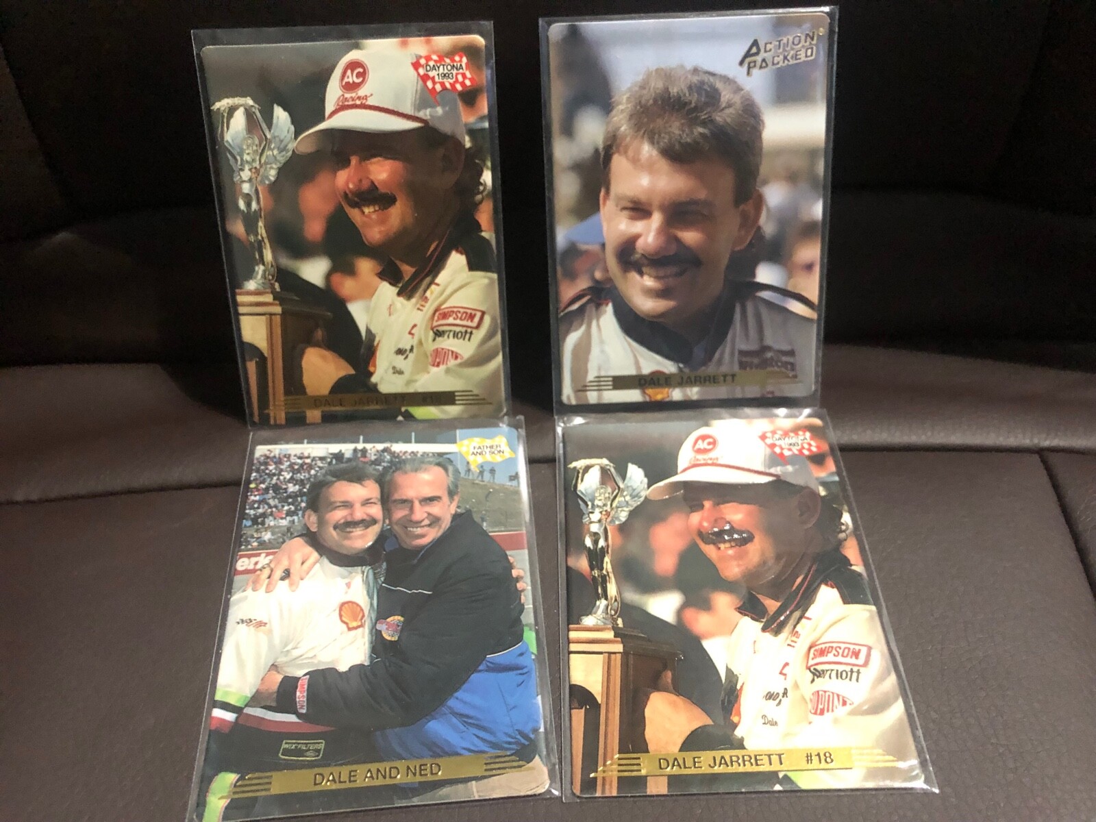 (2) 1993 Action Packed Dale Jarrett #90 & Dale Jarrett #115 + Dale and Ned #165