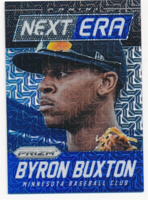 BYRON BUXTON 2014 PANINI PRIZM NEXT ERA BLUE MOJO #4 SP #36/75 MINT
