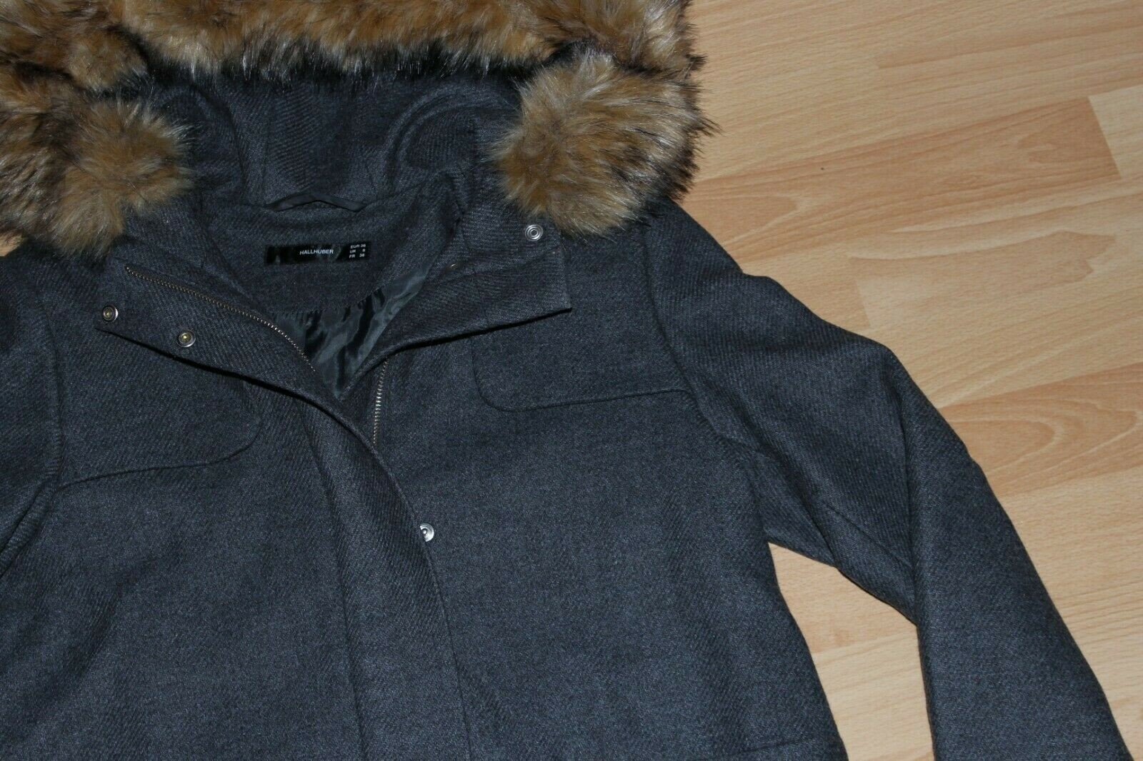 Hallhuber Edler Wolle Wintermantel Gr. 36 S Jacke Winter Mantel Jacke