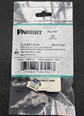 50Pcs New For Ethernet Cat6 Module White CJ688TGIW Mini-Com TX6
