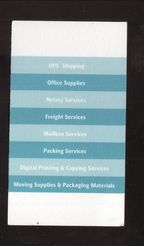 Tarjeta de visita The UPS Store Pittsburgh Pennsylvania servicio de entrega de paquetes - Imagen 2 de 2