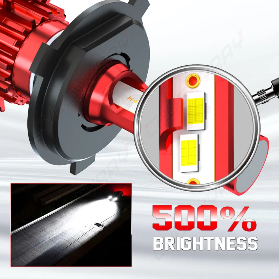 For Infiniti Q45 1997 1998 - 4pcs Combo LED Headlight High Low + Fog Light Bulbs - Image 3 of 4