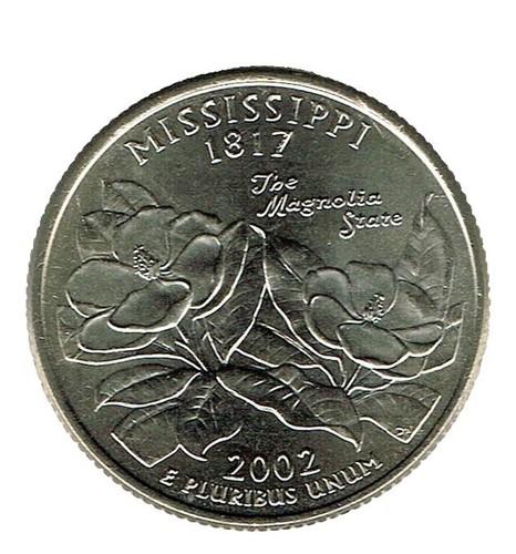 2002年 ミシシッピ州 クォータードル PR69DCAM 2002 D Mississippi State Quarter With Major RARE Reverse ERROR | eBay