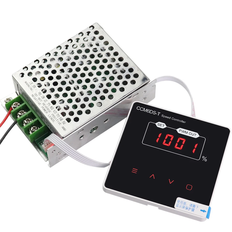 DC 12-80V 30A PWM Motor Speed Controller Digital Display Soft Start Delay Stop - Image 3 of 4