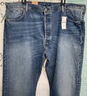Levi's 501 Mens Original Fit Blue Jeans Button Fly Straight Leg 42 X 32 Stretch — photo 8