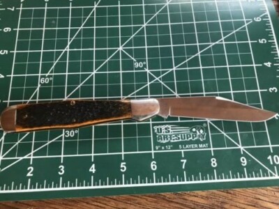 Queen City Pocket Knife Jumbo Folding Hunter Stag MIB