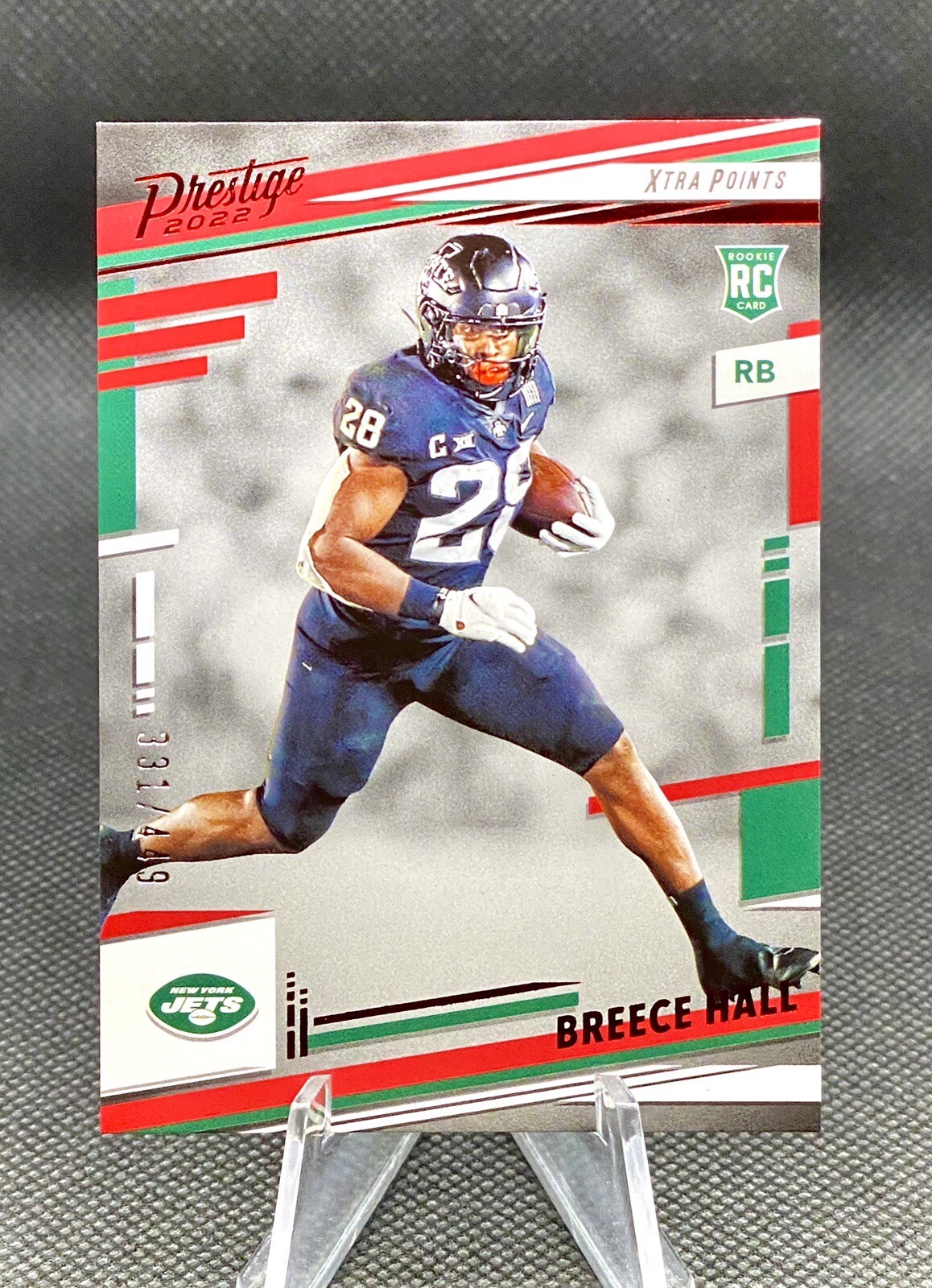 2022 Panini Prestige BREECE HALL RC #313 Xtra-Points 🟥 Red /449 JETS Rookie