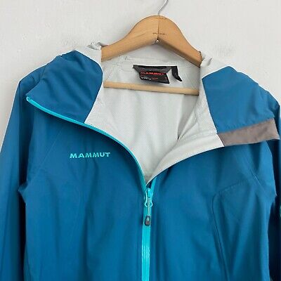 Mammut Dry Tech Premium Jacket Women Size Small Blue Rain Mammut Dry Tech Premium Jacket Women Size Small Blue Rain