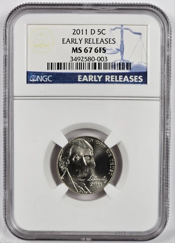 2011 D Jefferson Nickel *** NGC MS 67 6FS *** Early Release