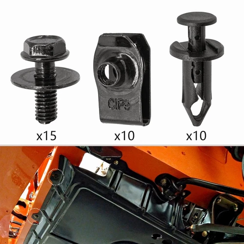 Pernos de carrocería y clips de tuerca en U para Mazda - Protector contra salpicaduras bajo cubierta del motor M6 - Imagen 12 de 14