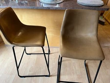 Waleaf Bar Stools Set of 2,Counter Height 26 inch,Whisky,2 boxes,4 stools avail.