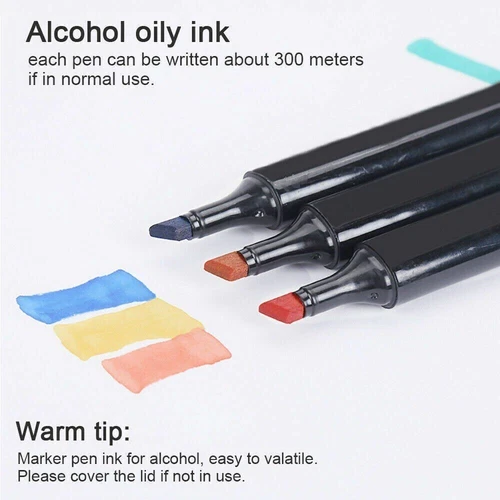 60 Color Marker Copic Pen Dual Headed Graphic Artist Sketch TOUCH Markers Set - Picture 5 of 16