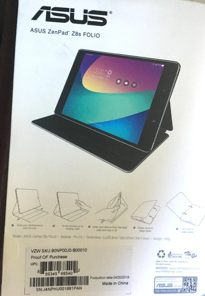 ASUS ZENPAD Z8S FOLIO NEW FROM THE FACTORY - Image 2 of 2