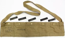 British Army L1A1 SLR Charger Stripper Clip Army & L3A1 Cloth Bandoleer Ammo Box