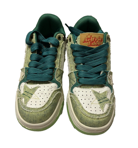 UNISEX StarryClimb Skateboarding Patchwork Green Shoe Size Women's 7 Men's 5.5/6