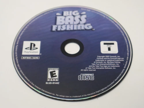 BIG BASS FISHING (PS1, 2002) Disc Only