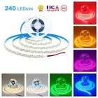 Pcb Led Light Strip 240Leds/m 12V 16.4ft Pcb Flexible Lighting for Home Party Us