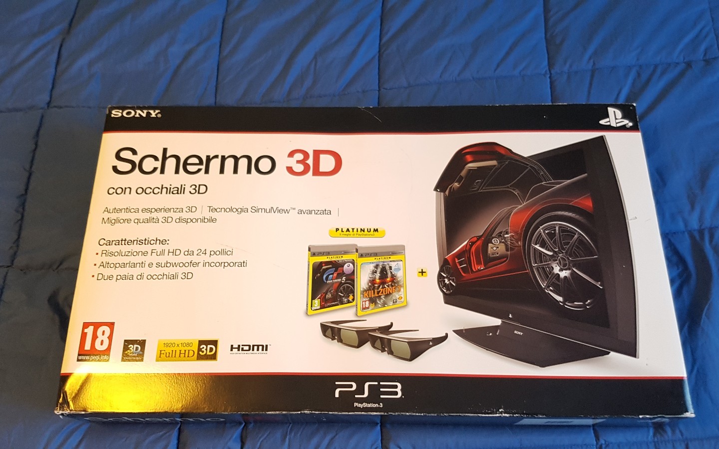 Sony Playstation PS3 PS4 Schermo/Display 3D Full HD 24\