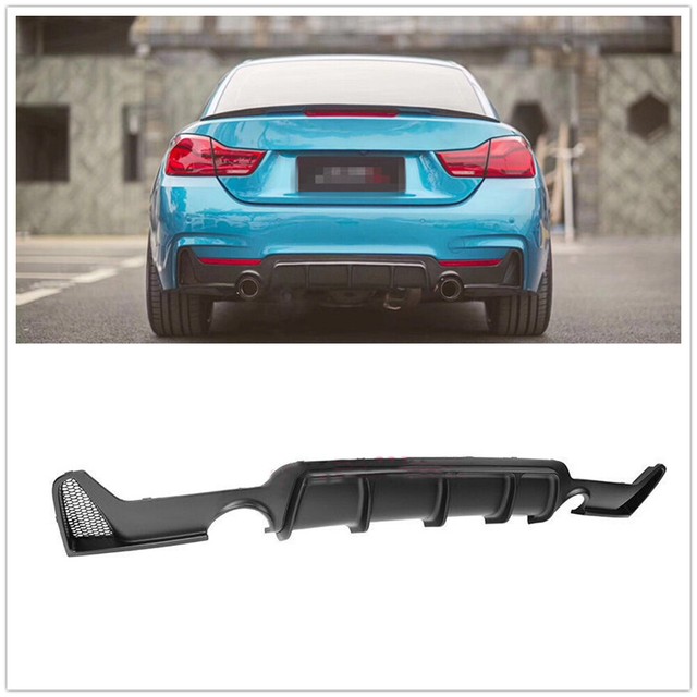 Rear Bumper Diffuser Lip Dual Exhaust Tip For 201419 BMW F32 F33 4 Serie Matte eBay