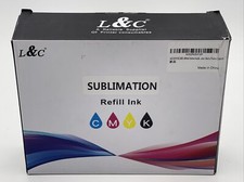 L C Yellow Sublimation Ink Autofill Refill for EcoTank Printers ET-4800 - 4 Pack