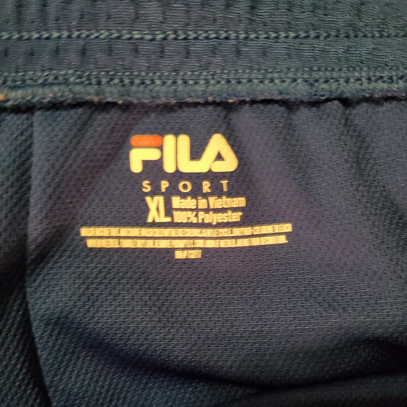 Pantaloncini sportivi FILA Sport nuovi con etichette taglia XL blu cobalto nero maglia atletica performance