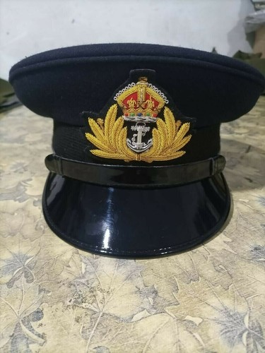 WW2 Brand New Royal Navy Officer Hats Cap Captain Black All Sizes Available WWII - Picture 4 of 5