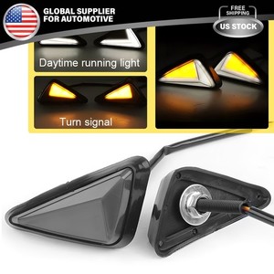 Frecce LED A Scomparsa Fumo Amber Per Moto - Triangolari Universali Nuove