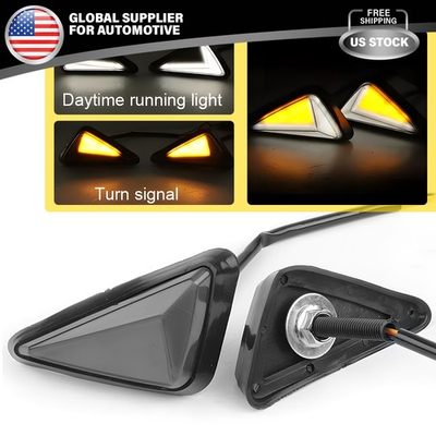 #ad #ad 2X White Amber LED Motorcycle Flush Mount Turn Signal Indicator Blinker Light $12.34