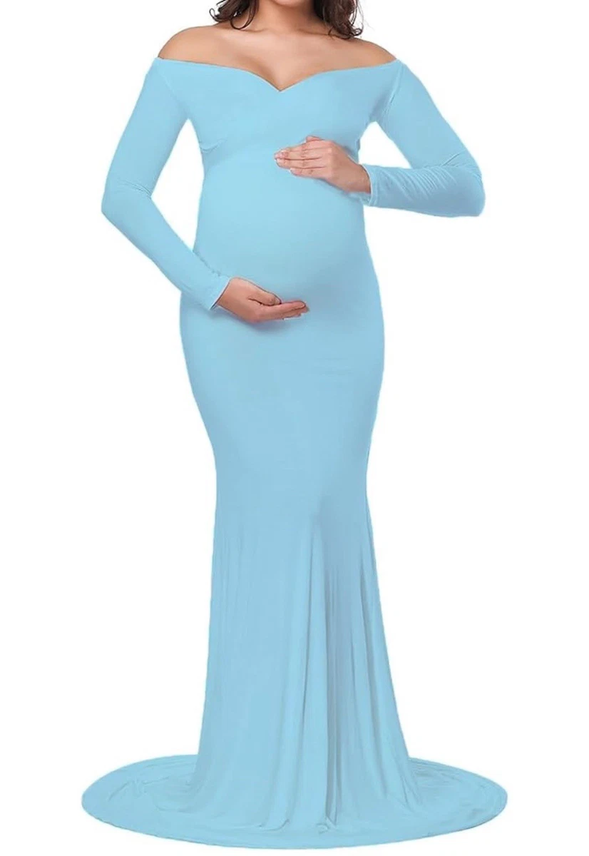 maternity dress evening Long Formal Maternity Dresses See Through Back Simple Blush Bridesmaid Dresses APD3450