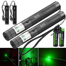 2PC 2in1 Green Laser Pointer Pen 532nm Visible Single Beam Light Astronomy Lazer