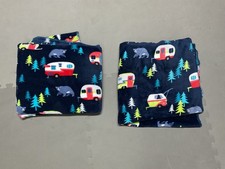 Two Camping Themed Throw Blankets 50x60