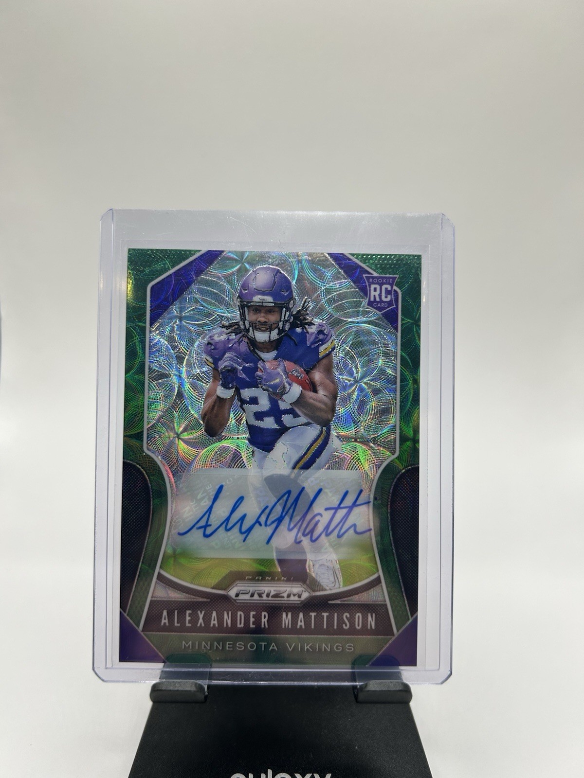 2019 Panini Prizm - Alexander Mattison #331 Green Scope Prizm Autographs /75 RC