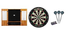 Bristle Dartboard  Oak Cabinet  Rhino Tungsten Darts