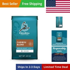 Medium Roast Ground Coffee, 100 Arabica Coffee - Caribou Blend 20 Ounce Bag