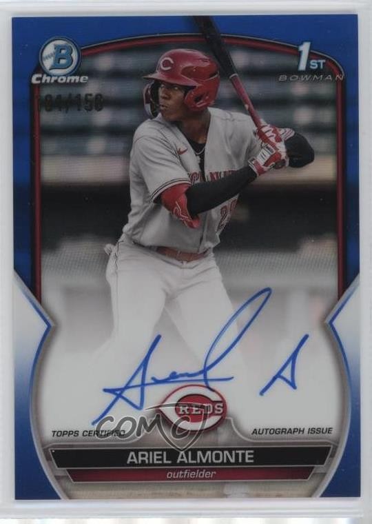 2023 Bowman Chrome Prospect Blue Refractor /150 Ariel Almonte #CPA-AA Auto 0n64