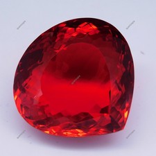 Certified 209.70 Ct Natural Mexican Fire Opal Red Orange Cushion Loose Gemstone