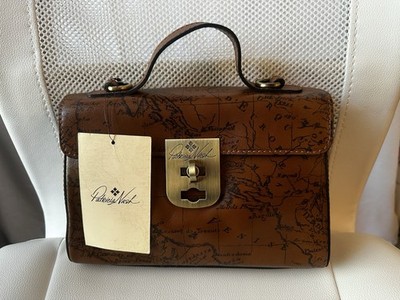 Patricia Nash Signature Map Carisbrooke Riot Rust Top Handle Bag