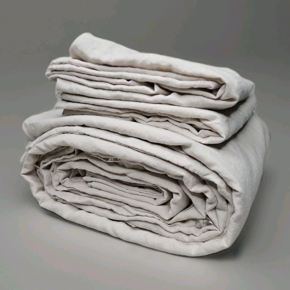 Juego de funda nórdica de lino europeo Quince en arena. Talla King/Cali King( Foto 4 de 4