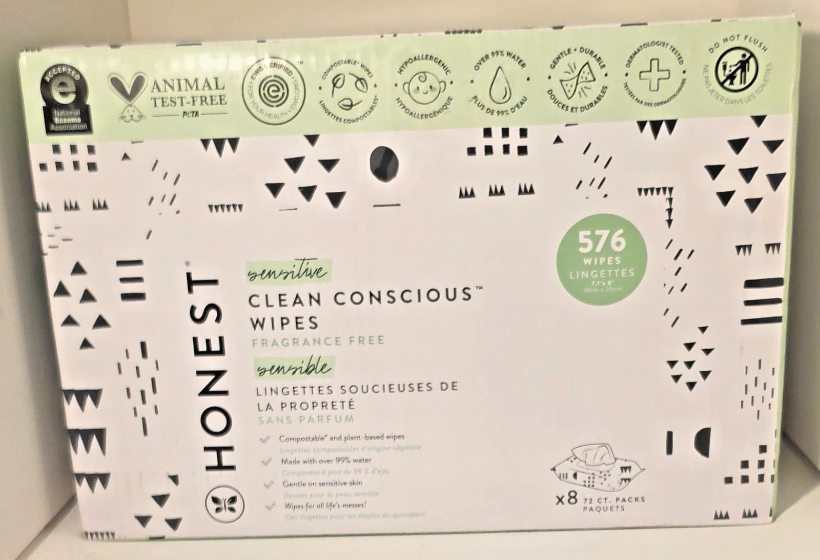576 Count The Honest Company Clean Conscious Multi-Use Wipes | Hypoallergenic +
Opens in a new windo