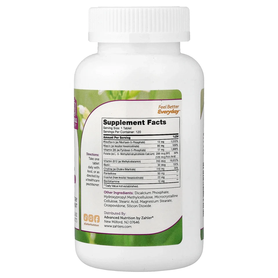 Complejo B bioactivo, 120 comprimidos de liberación prolongada Foto 2 de 3